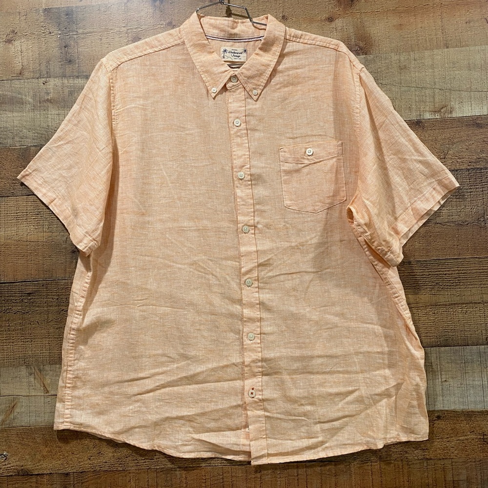 Weatherproof Original Vintage Washable Linen Men’s Shirt Size 2XL
